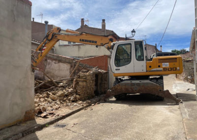 Derribo vivienda en El Pedregal